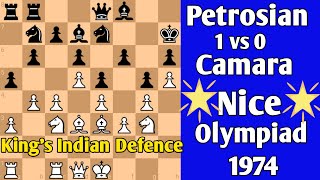 Tigran V Petrosian vs Helder Camara  Nice Olympiad chess [upl. by Silma]