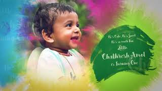 Chathresh Amol 1st Birthday Invitation Video  Watercolor Video  DARA MANI  MDreams Visuals [upl. by Ahsir]