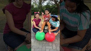 Cute mom and brothers play with new balloon shoes 🤣👧🏻😍😇👩🏻💕👶🏻 [upl. by Androw124]