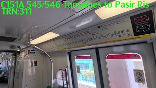 Echoey motor removed C151A 545546 Tampines to Pasir Ris [upl. by Rector448]