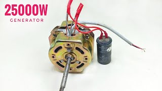 Make 25000W powerful electricity generator capacitor transformer magnetic electricity at home 2024 [upl. by Hailey]