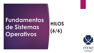 Sistemas Operativos Hilos 6 Hilos Posix [upl. by Sexela]