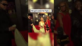 We Gave Tyla Water on The Red Carpet 😂 [upl. by Eilrebma953]