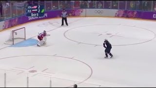 TJ Oshie Olympic Shootout NBC English [upl. by Odlanra]