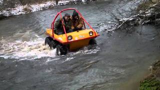 Attex 450 Tomahawk Creek Crossing Amphibious 6x6 ATV 6 wheeler [upl. by Tnattirb]