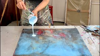 WOW Struktur  Abstrakte Acrylmatechniken  Schichtungen  DIY [upl. by Gothurd]