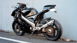 V4 Engine × Titanium Exhaust Sound  HONDA RVF NC35 Black Custom  Tokyo Night Ride [upl. by Bullis]