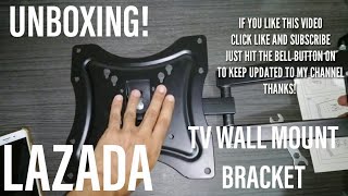 Unboxing Cheap Universal Swivel TV Wall Mount 14quot  42quot from Lazada [upl. by Ehrlich]