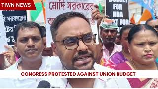 Congress protested against Union Budget [upl. by Shay]