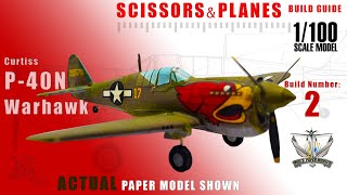 CURTISS  P40N  SCISSORS amp PLANE MODELS [upl. by Nido]