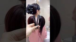 How to apply hairstyle wig in 15mHairstyle gone wrong 🤣 shorts hairstylem [upl. by Annoirb]