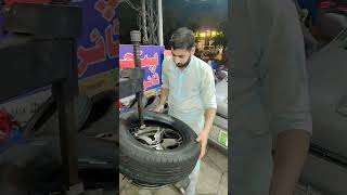 tyre fittingtyre worknew tyreCar tyreservicenewYouTube [upl. by Ailekahs]