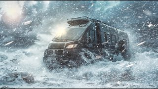 Surviving Severe Triple Hurricane Extreme Winter Van Life Storm Camping Blizzard amp Snow vanlife [upl. by Armallas231]