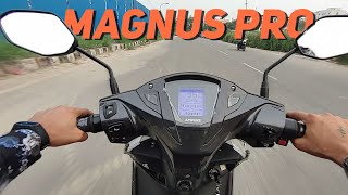 MAGNUS PRO Chala ke dekhi  Ampere company ki electric scooter  test ride Top speed 🔥 [upl. by Llertnom929]