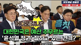 quot400억 어디로 갔냐quot 대한민국 예산 주무르는 윤석열 정권 잘하고 있는 건가 [upl. by Reedy]