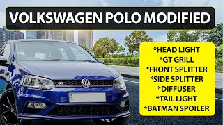 Volkswagen Polo Modified Head light Gt grill Front splitter Side splitter Diffuser Tail light [upl. by Alaikim]