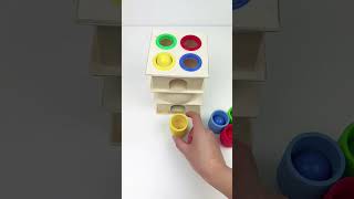 Satisfying hitting wooden balls ASMR satisfying coloring marble [upl. by Ainaznat]