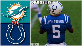 Dolphins vs Colts Week 7 Simulation Madden 25 PS5 [upl. by Phelips]