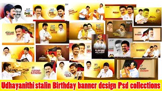 Udhayanithi stalin birthday banner design psd  Birthday banner design psd collections [upl. by Enelyar50]