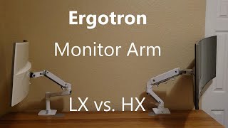 Ergotron Monitor Arm LX vs HX  Setup and Review [upl. by Jacobba]