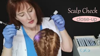 ASMR Medical Scalp Check with Tingy New Tools  ReUpload closeup  Requested 💖 [upl. by Simetra]