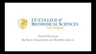 Toxoid Vaccines [upl. by Starinsky]