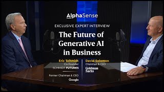 Exclusive QampA Eric Schmidt and David Solomon on the Future of Generative AI  Stream by AlphaSense [upl. by Acirrej380]