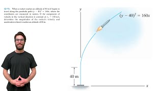 When a rocket reaches an altitude of 40 m it begins to travel along the parabolic path  1273 [upl. by Jahncke]