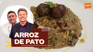 Arroz de pato com cogumelos e macadâmia  Claude Troisgros e Batista  Que Marravilha [upl. by Eicarg]