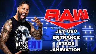 WWE JEY USO ENTRANCE STAGE ANIMATION 2024 by WWE STAGE 2024 [upl. by Trilby]