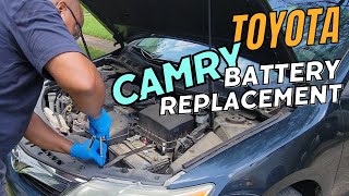 2011  2017 Toyota Camry Battery Replacement [upl. by Fezoj]