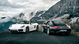 Final Summer Drive Susten Pass  Porsche 981 Boxster GTS vs 9972 Carrera [upl. by Badger]