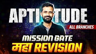 General Aptitude One Shot  All Branches  Maha Revision  GATE Exam Preparation 2024 [upl. by Kosse]