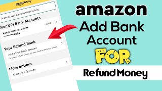 Add Bank Account for Refund in Amazon  How To Transfer Refund Money From Amazon To Bank Account [upl. by Anissej764]