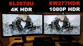 BenQ EL2870U vs EW277HDR side by side [upl. by Notnel]