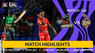 Highlights  St Kitts and Nevis Patriots vs Trinbago Knight Riders  CPL 2024 [upl. by Ainnos]