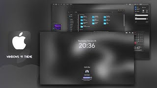 New MacOs Glass Theme For Windows 11  Windows 11 theme [upl. by Cosma325]