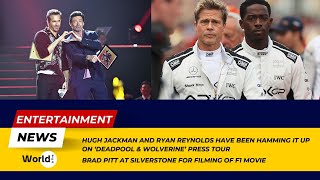 Hugh Jackman amp Ryan Reynolds Shine in Deadpool amp Wolverine Press Tour  Brad Pitt Films F1 Movie [upl. by Anees]