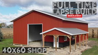 Building a Large Garage FULL TIME LAPSE Never before seen footage [upl. by Aiouqahs]