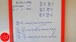 Stechiometria equazione chimica rapporti di combinazione tra moli e coefficienti stechiometrici [upl. by Aridni]