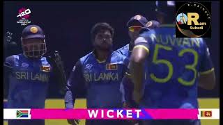 South Africa 🇿🇦 VS Sri Lanka 🇱🇰 T20worldcup2024  hasranga vs de Kock  Wicket [upl. by Busey10]