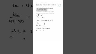 Harder Ratio Q7 shorts GCSE Grade 5 Revision [upl. by Geminian919]