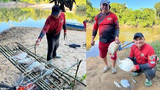 MIRA ASÍ SE PESCAN A LAS TILAPIAS CON ANZUELO  Pesca de Tilapias en Río [upl. by Toile]