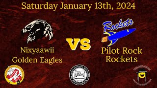 Nixyaawii Golden Eagles vs Pilot Rock Rockets Varsity Boys [upl. by Aivatal732]