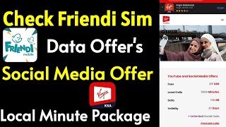 Virgin Mobile Sim Data And Social Media Offers  Friendi Internet Package  Virgin Mobile Sim Ksa [upl. by Ricker]