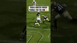 Travis Hunter GAMEWINNING forced fumble for Colorado in OT 🙌 [upl. by Atirak798]