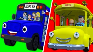 Wheels On the Bus Go Round and Round  Nursery Rhymes [upl. by Vizzone]