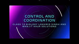 control and coordination class 10 science Biology Lakhmir Singh and Manjit kaur solutions part 4 [upl. by Hayotal]