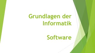 Digitale Grundlagen Software einfach und kurz erklärt [upl. by Aicilaana]