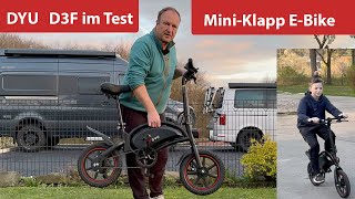 DYU D3F  Faltbares EBike mit 14quot Reifen im Test Tolles Klapprad für Camping und die Stadt [upl. by Goodwin]